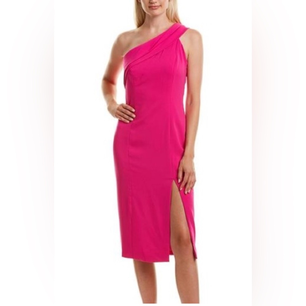 NWT Jay Godfrey Sloan size 6 One Shoulder Cocktail Dress pink midi